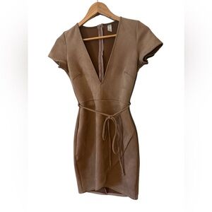 Blue Blush Suede Dress Brown Size Small‎